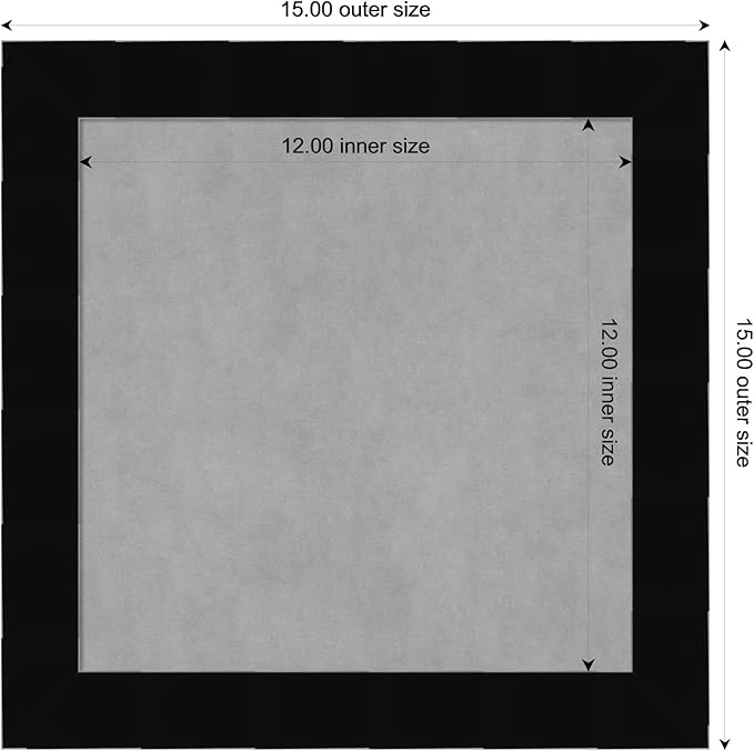 Amanti Art Black Framed Magnetic Board 15x15 X-Small Vision Board - Image 4