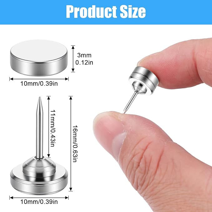 50 Sets Push Pins Magnetic Thumb Tacks, Magnet Push pins - Image 2