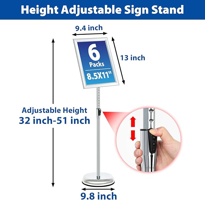 VAIIGO 6Packs Floor Standing Sign Holder Stands - Image 3