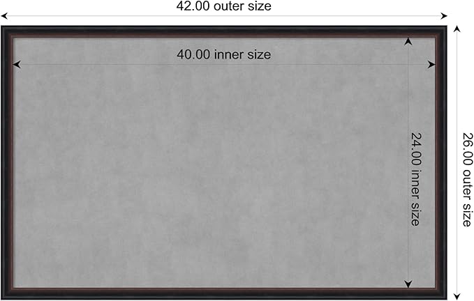 Amanti Art Black Framed Magnetic Board 26x42 Large Vision Board - Image 4