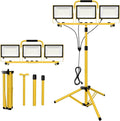 21000 Lumens Work Lights with Stand, 3 Head Portable LED Work Light, IP65 by LHOTSE