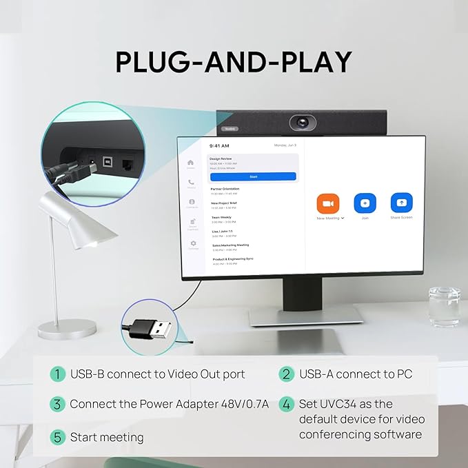 Yealink UVC34 4K Conference Room Camera System 10 Microphone 8 MP All-in-One - Image 6