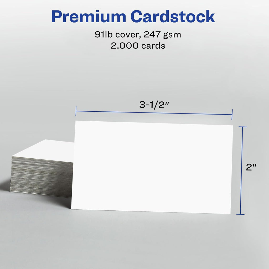 avery clean edge business cards, 2" x 3.5", package contents