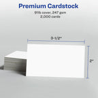 avery clean edge business cards, 2" x 3.5", package contents