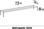 Regal Altair 14" Deep x 72" Wide x 8" Height 1-Tier Wire Shelving Kit | NSF - Image 3
