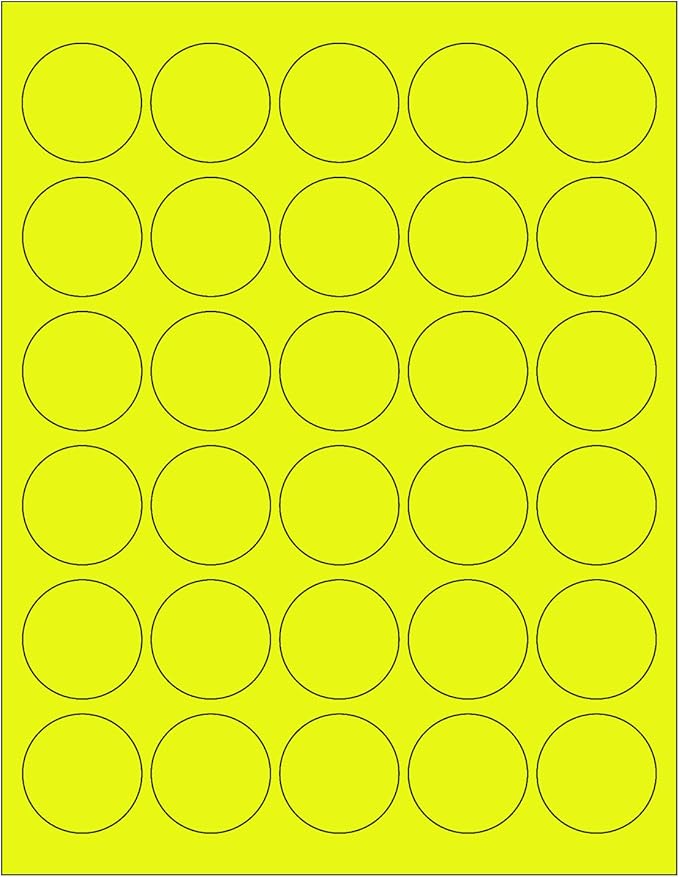 NextDayLabels - 8-1/2 x 11 Neon Color High Light Fluorescent Labels by NextDayLabels