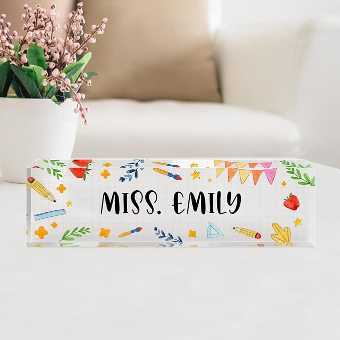 Teacher Office Desk Name Plate Personalized, Custom Name Plates - Image 2