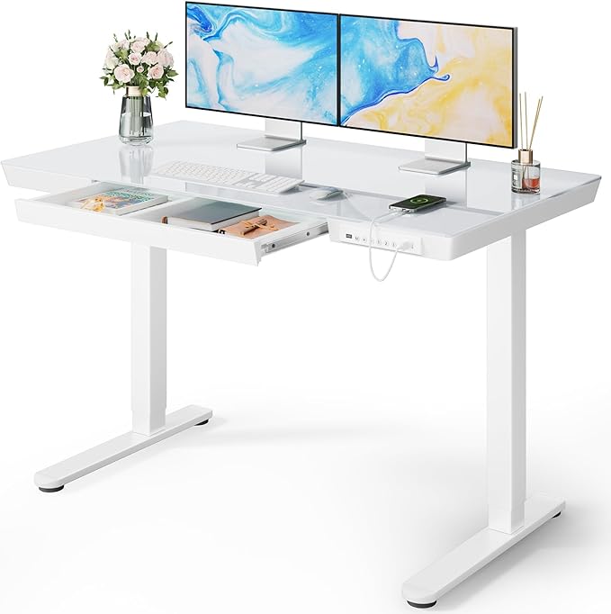 Marsail Glass Standing Desk by Marsail