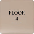 Khaki w/Black ADA Floor 4 Sign by ADACentralSigns