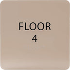 Khaki w/Black ADA Floor 4 Sign by ADACentralSigns