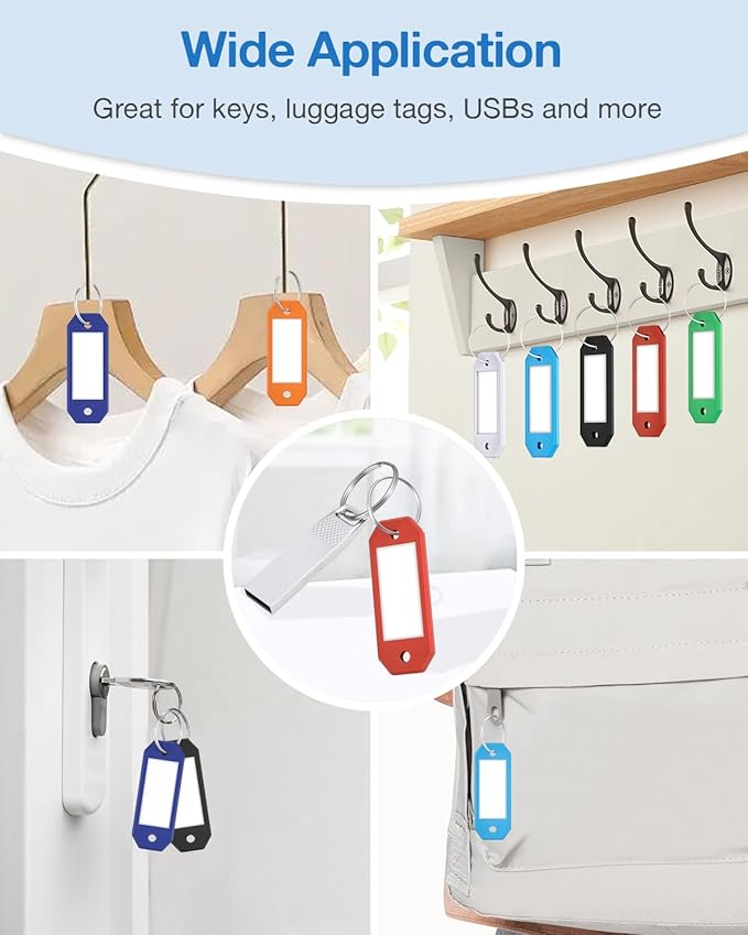 ttstar 40 Pack Key Tags Identifiers – Hexagon Design Key Rings - Image 8