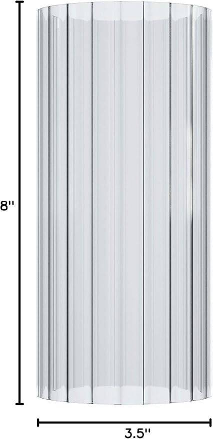 Sunwo Glass Shade Straight Cylinder Glass Lamp Shade Replacement - Image 7