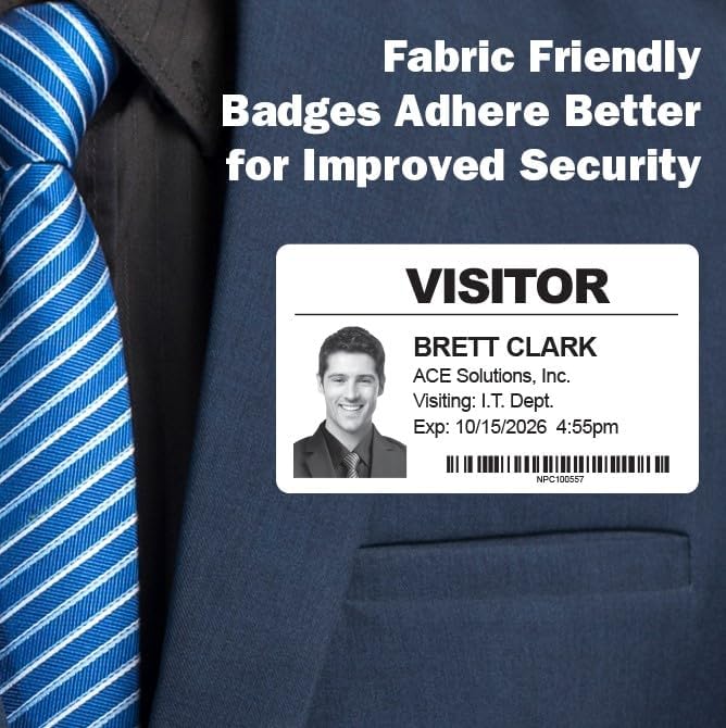 Threshold 3.25 Inch Tab Expiring Visitor Badges on a Roll | 4 Rolls Compatible - Image 8