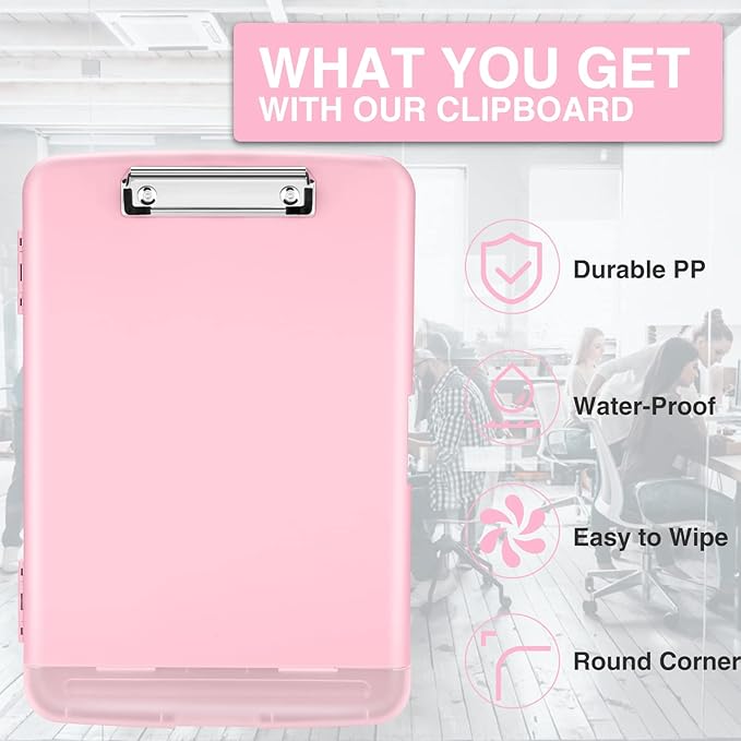 Sooez Clipboards with Storage, High Capacity Clip Boards 8.5x11 with Storage - Image 3