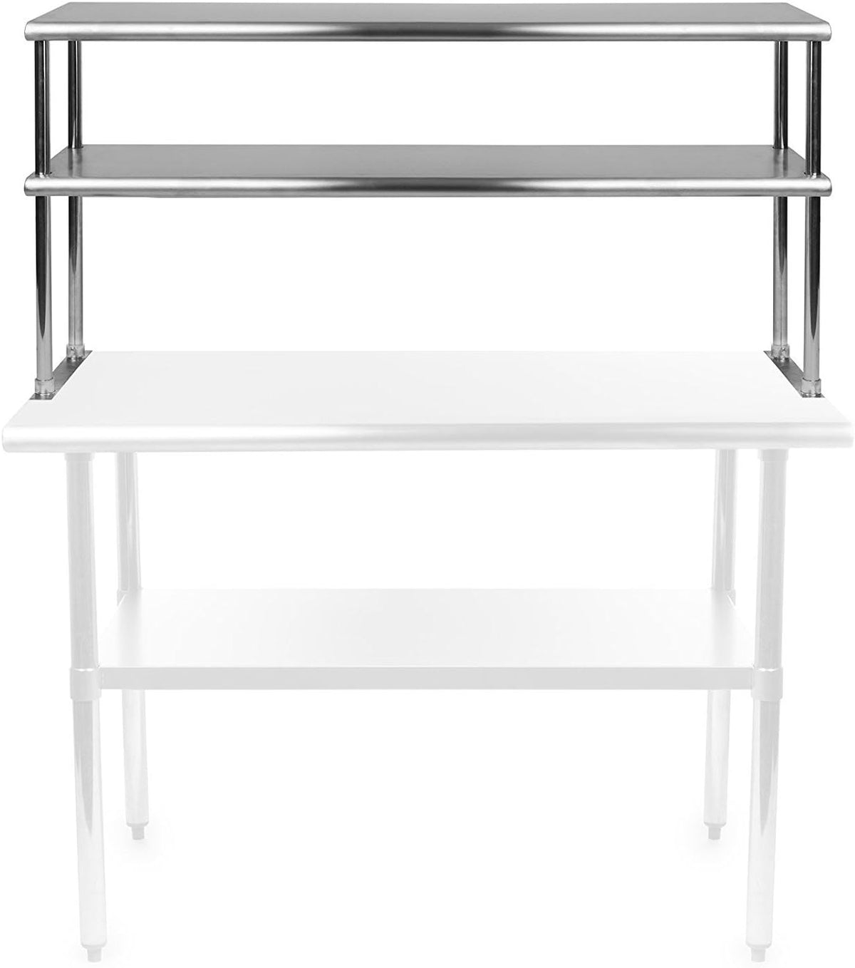 Express KitchQuip 18" x 72" Stainless Double Overshelf for Prep Wor...