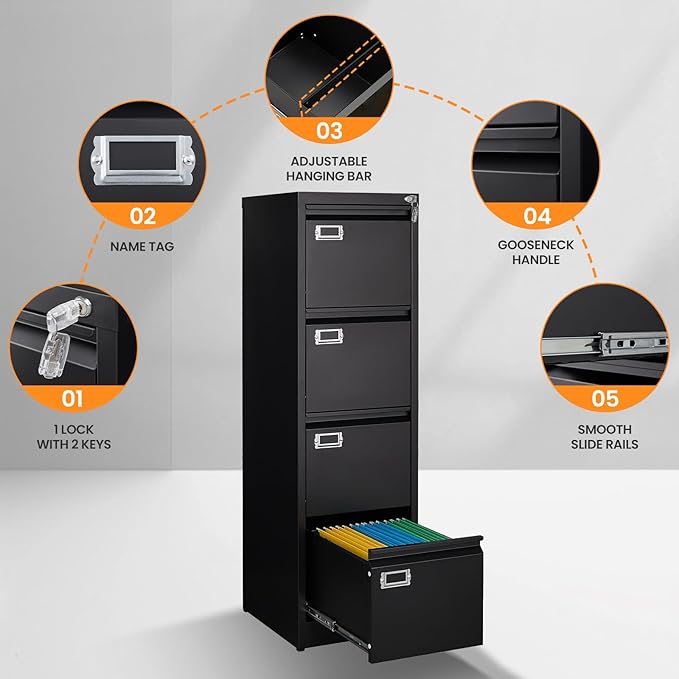 AFAIF 4 Drawer File Cabinet - Image 6