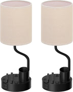 fenmzee bedside lamps for bedroom set of 2, view 9