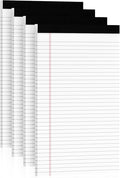 Note Pads 8.5 x 14 Wide Ruled, 4 Pack Legal Pads 8.5 x 14 White Paper Pads by Home