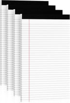 Note Pads 8.5 x 14 Wide Ruled, 4 Pack Legal Pads 8.5 x 14 White Paper Pads by Home