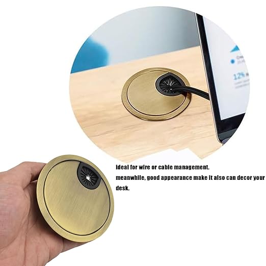 TuTuYa 4PCS Desk Grommet, Bronze Desk Grommet 2Inch Desk Cable Grommet Desk - Image 8