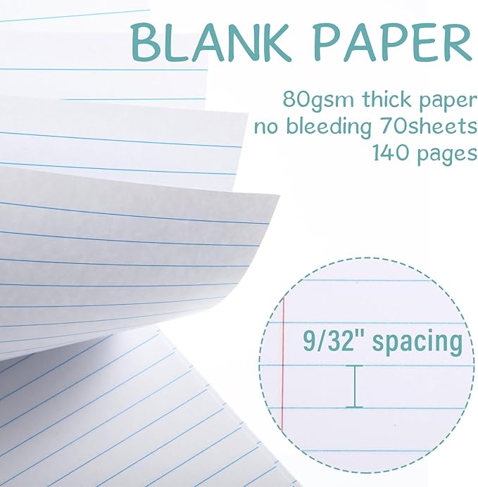 Maitys 6 Pcs Legal Pad Steno Spiral Notebook 8.5" x 11" Top Bound Spiral Pads - Image 5