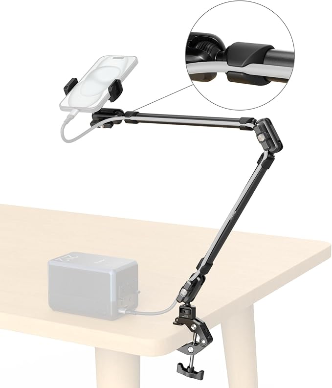 SmallRig 22.4" Magic Arm with Super Clamp, Overhead Phone Mount, Flexible Desk - Image 7