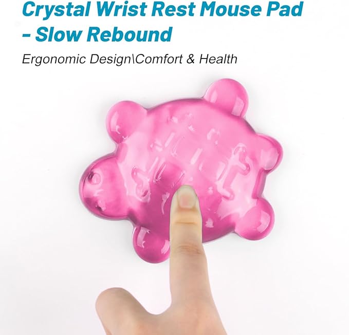 Lucocia Silicone Gel Mouse Wrist Rest, Cute Turtle Shape Ergonomic Elbow Mouse - Image 2