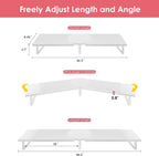 across-star dual-monitor stand for desk - large adjustable, close-up detail
