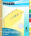 Binder Divider, PANDRI 200 Pack Binder Index Dividers by PANDRI