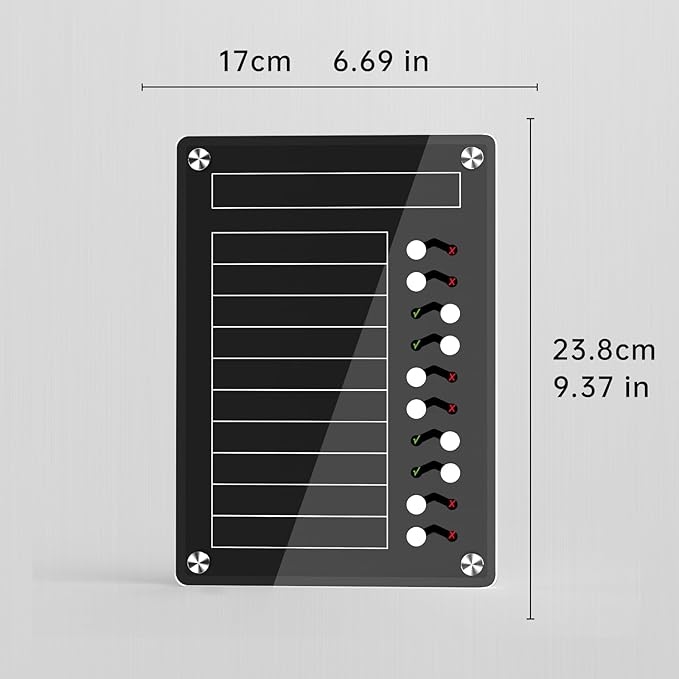 NiHome Black Acrylic Magnetic to Do List Planning Board - Image 8