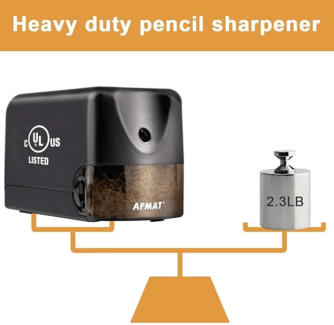 AFMAT Electric Pencil Sharpener, Heavy Duty Pencil Sharpener - Image 4