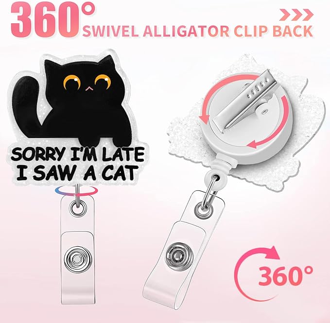 Aoryalps Retractable Badge Reel Holder Retractable - Image 4