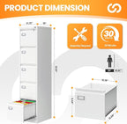 AFAIF 5 Drawer File Cabinet - Image 3