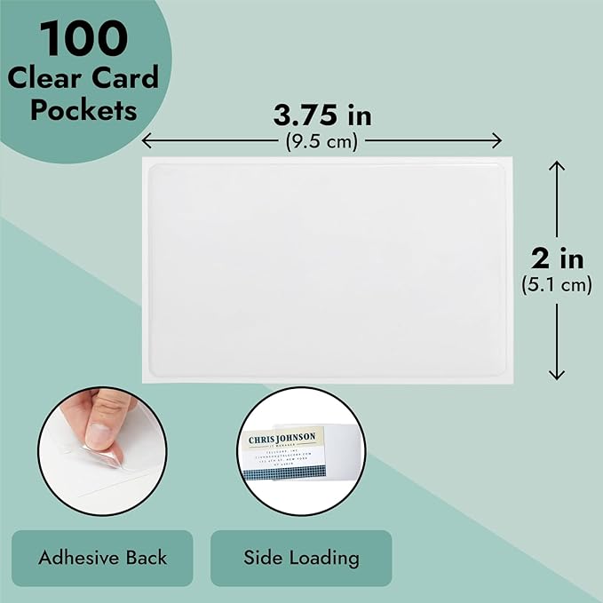 Juvale Business Card Holder Sleeves - Image 5