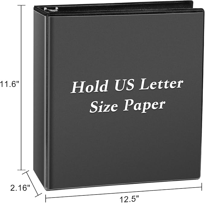 CIXILDTS 1.5-inch D Ring Binders, Fit US Letter Size Paper, 1-1/2" 3 Slant-D - Image 2