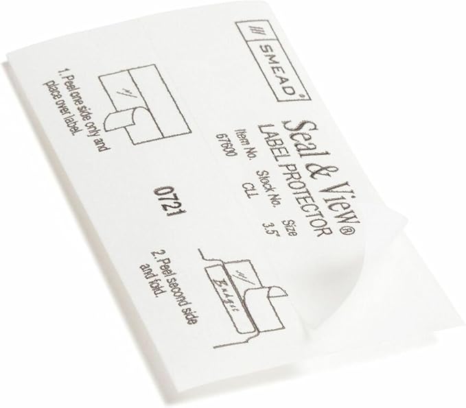 Smead Seal and View® Clear Label Protector, Size 3-1/2x1-11/16-Inches Before - Image 5