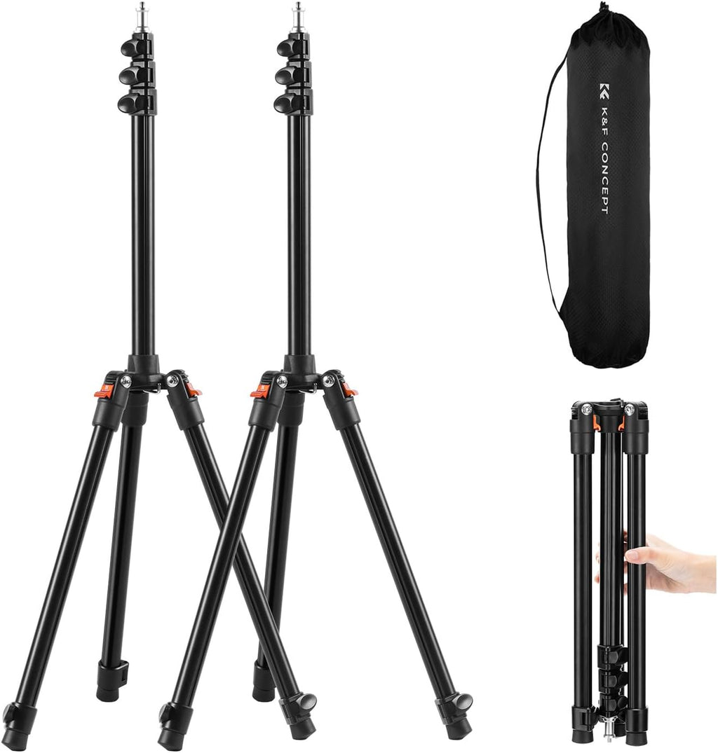 K&F CONCEPT Extendable Photography Stand, Adjustable 6.56ft/78.7"/2M Aluminum