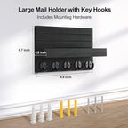 Lwenki Key Holder for Wall, Decorative Key and Mail Holder - Image 7