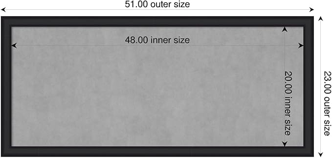 Amanti Art Black Framed Magnetic Board 23x51 Oversize Vision Board - Image 2