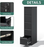 FLIXELIO 5 Drawer File Cabinet - Image 5