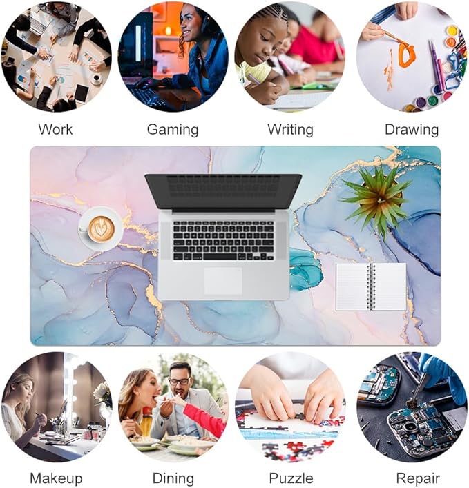 QIYI Large Mouse Pad, PU Leather Desk Mat - Image 8