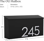 post & porch The OG Mailbox | Wall Mounted Mailbox | Black/Brown/White/Grey - Image 2