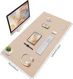 Bloss Extra Large Leather Desk Mat 47.2" x 24" Non-Slip Dressing Table Cover - Image 7