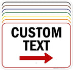 Custom Arrow, Custom Directional Sign, Right Arrow, 12x18 Inches, Rust Free by MySignCenter