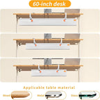 SUREUP9 No Drill Under Desk Cable Management Tray, Fabric Cable Management - Image 8