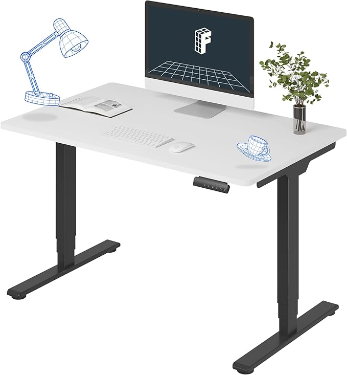 FLEXISPOT E6 3-Stage Dual Motor Electric Standing Desk 48 x 30 Sit Stand Up Desk by FlexiSpot