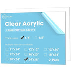 CALPALMY 24x36 Inch Clear Acrylic Sheet by CalPalmy