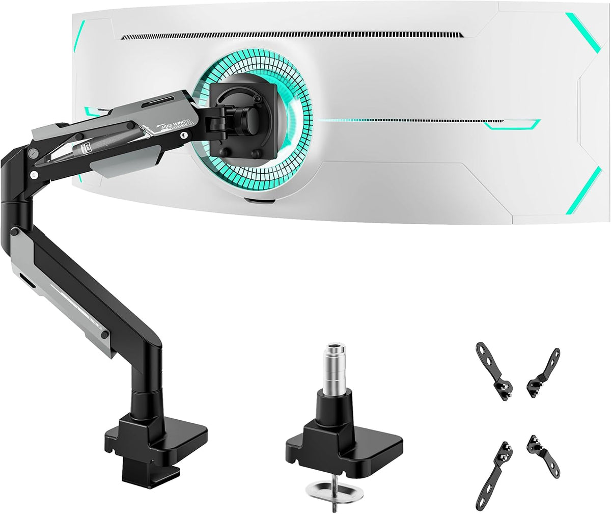 ARES WING Heavy Duty Single Monitor Arm