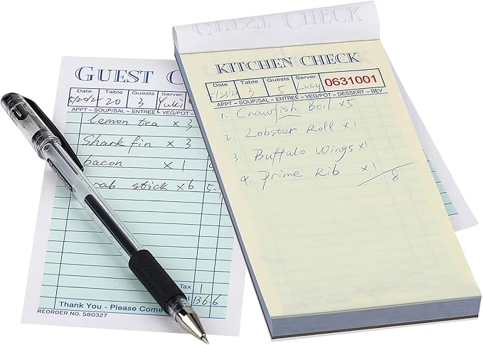 Batrical Guest Checks Server Note Pads 1000 Sheets - Image 4