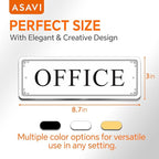 ASAVI “OFFICE” Acrylic Door Sign – Waterproof & Fade-Resistant Office Label - Image 2